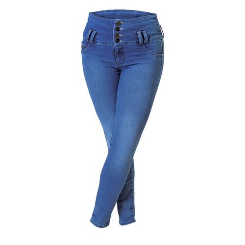 Jeans Moldeadores Tiro Alto Azul Comfy Jeans