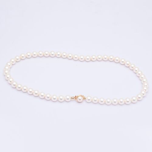 Collar de Perlas Nácar con Broche de Metal Ma Perla