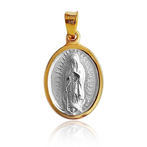Medalla Virgen Oval Dorado Plata .925