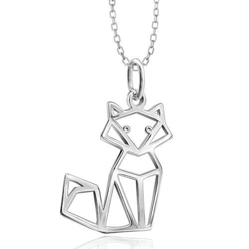 Collar Gato de Origami Plata .925 Bésame