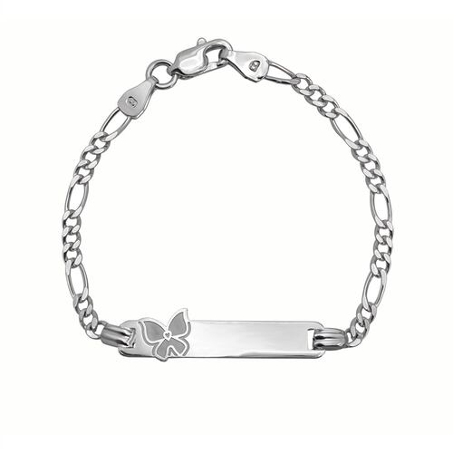 Esclava Mariposa Plata .925 Grabado Láser Anne