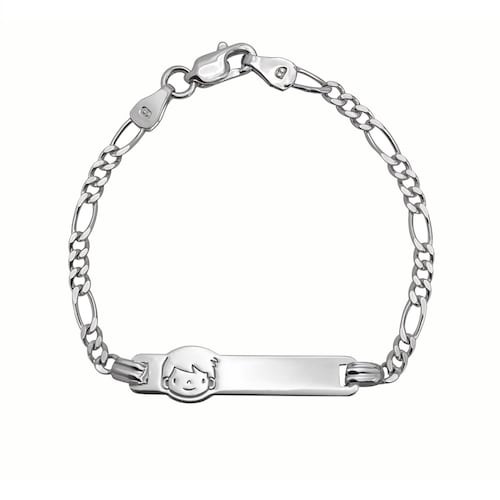 Esclava Niño Plata .925 Grabado Láser Anne