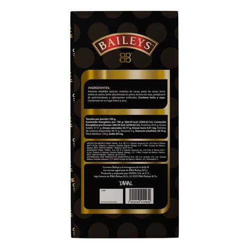 Baileys Barra de Chocolate 100gr