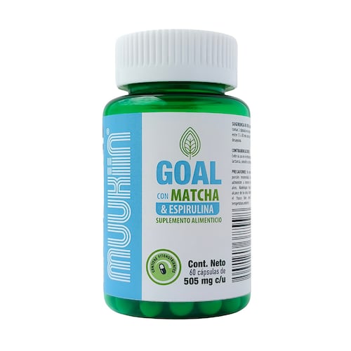 Suplemento Alimenticio Goal Matcha & Espirulina 60 Cap Muukiin