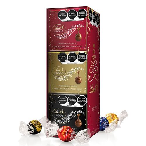 LINDT LINDOR CHOCOLATE SURTIDO  XMAS MULTIGIFT 216G