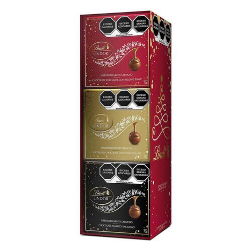 LINDT LINDOR CHOCOLATE SURTIDO  XMAS MULTIGIFT 216G