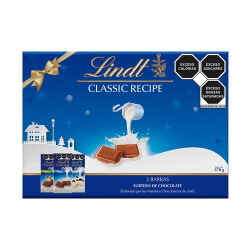 3 Barras Surtidas de Chocolate con Leche 370 g Lindt