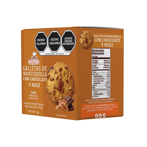 Galletas de Mantequilla con Chocolate y Nuez 90 g Taifeld´s