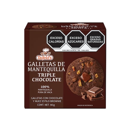Galletas de Mantequilla Triple Chocolate 90 g Taifeld´s