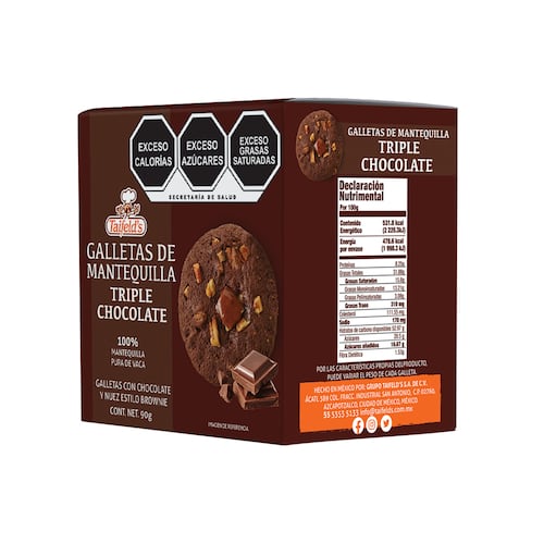 Galletas de Mantequilla Triple Chocolate 90 g Taifeld´s