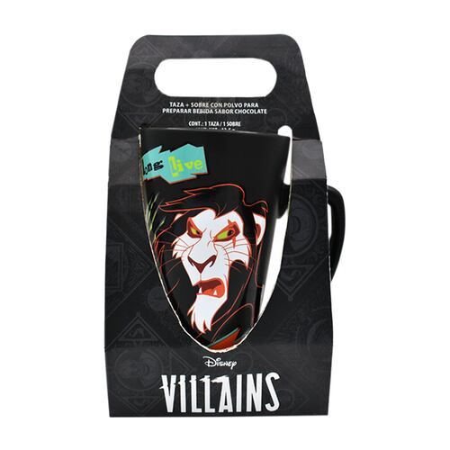 Taza Mega en Cerámica Disney Villanos + Sobre Polvo Sabor Chocolate Galería DC