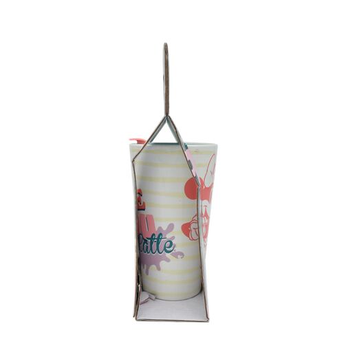 Taza en Cerámica con Tapa Disney Mickey & Minnie + Sobre Polvo Sabor Chocolate Galería DC