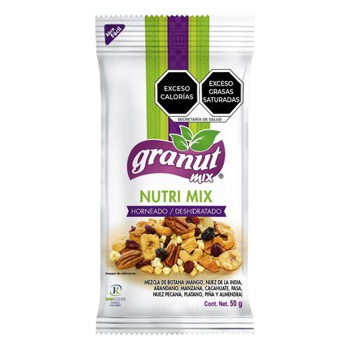 Mezcla de Frutas y Semillas Horneado/Deshidratado Granut Mix Nutri Mix 50 g