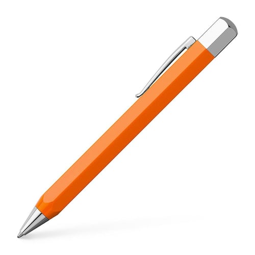 Bolígrafo ondoro Faber-Castell resina naranja