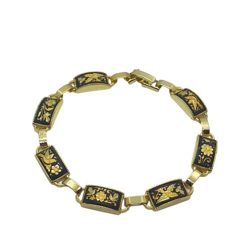 Pulsera Damasquinado Rectángulos