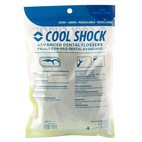 Flossers de Té Verde Menta 150pzs Cool Shock