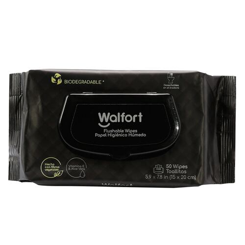 Papel Higiénico Húmedo 50pzs Walfort