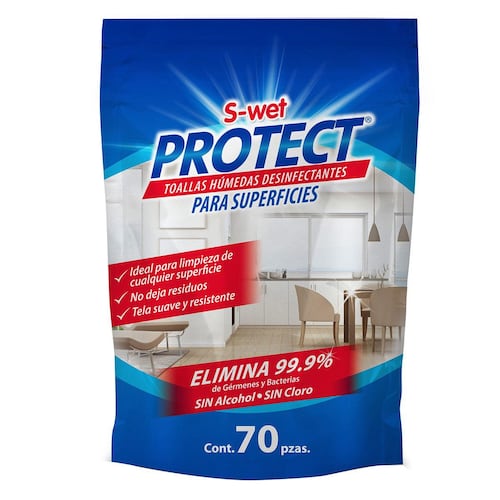 TOALLA ANTIBACTERIAL PROTECT SUPERFICIES ARVELL  18X18