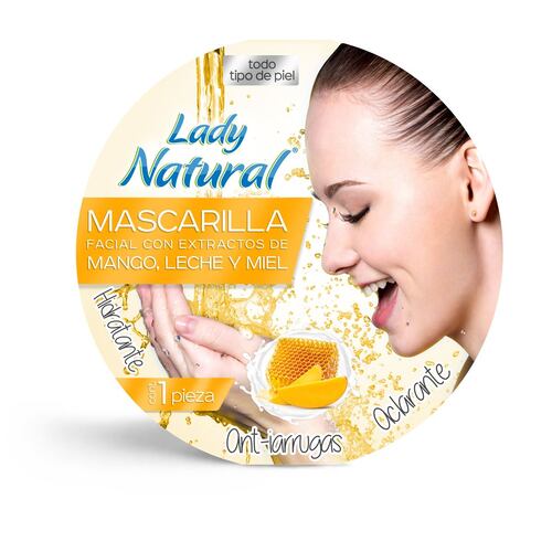 Mascarilla Lady Natural Con Extracto De Mango Miel Y Leche