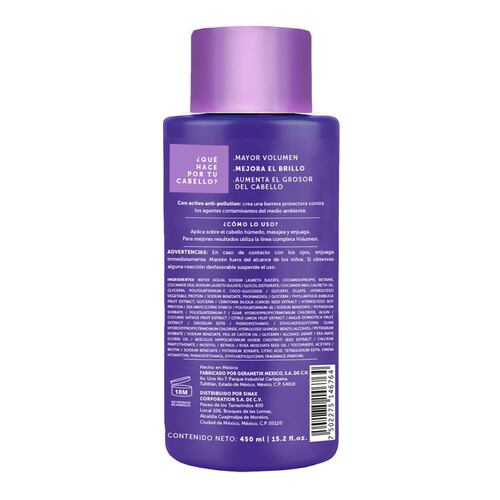 Shampoo p/volumen con biotina 450ml Biometik