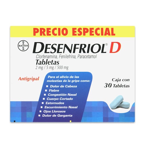 Desenfriol-D 2/5/500mg Tab 30