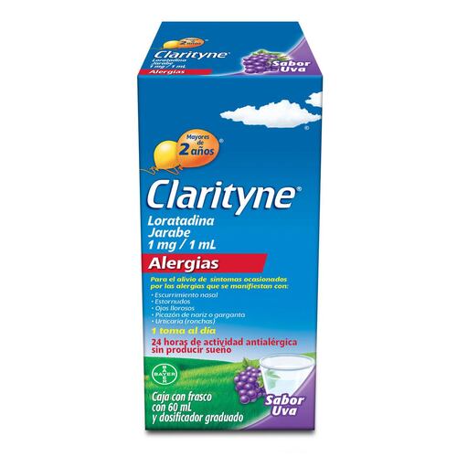 Clarityne jarabe uva frasco 60 ml mx