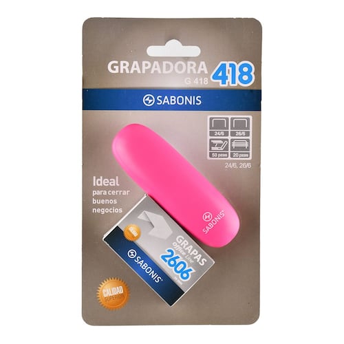 Engrapadora mini plegable rosa