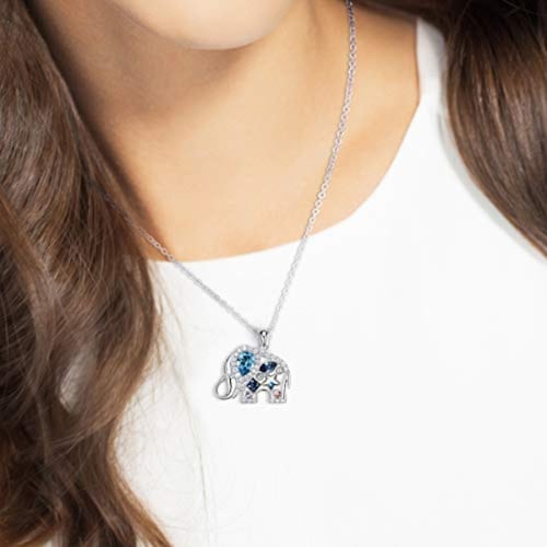 Dije Elefante con Cristales Austriacos Azules Mayfer