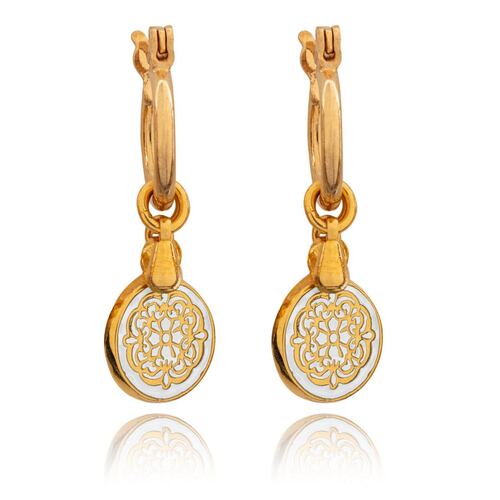 Arracada Mandala Chica Blanca Mayfer