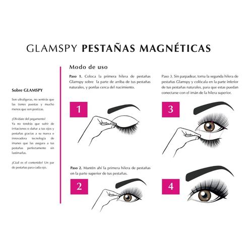 Kit Glamspy Pestañas Magnéticas Delineador Doble Punta y Pinza