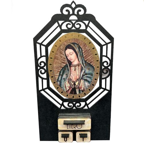 Calendario de Madera MDF con Imagen de La Virgen de Guadalupe Cobaart