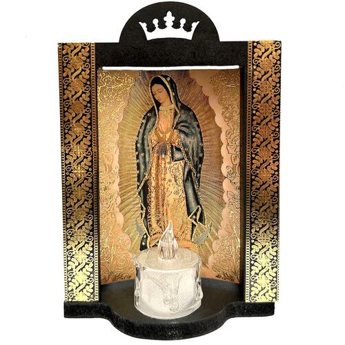 Marco Estilo Ventana con Lampara e Imagen de La virgen de Guadalupe Cobaart