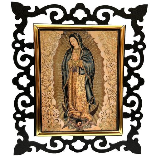 Cuadro Decorativo en Madera MDF con la Imagen Completa de La Virgen de Guadalupe Cobaart