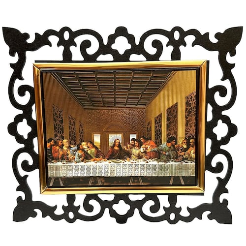 Cuadro Decorativo en Madera MDF con Imagen de la Última Cena Cobaart