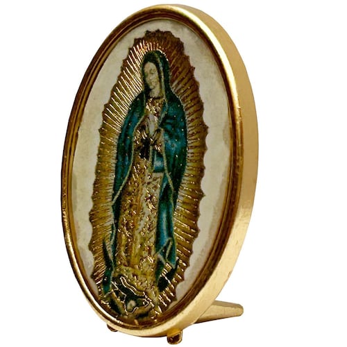 Retablo Metálico Oval Imagen Virgen de Guadalupe Cobaart