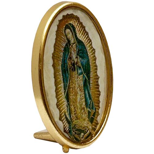 Retablo Metálico Oval Imagen Virgen de Guadalupe Cobaart