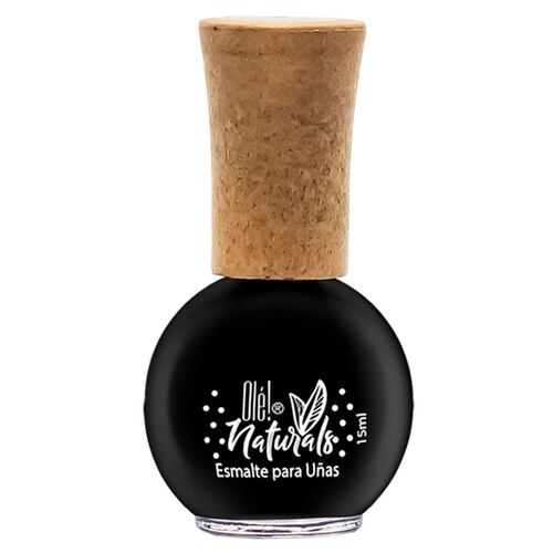 Olé! Naturals, esmalte para uñas color Negro, 15 ml