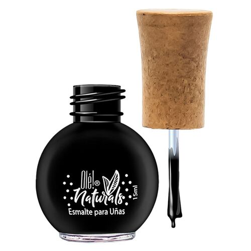Olé! Naturals, esmalte para uñas color Negro, 15 ml