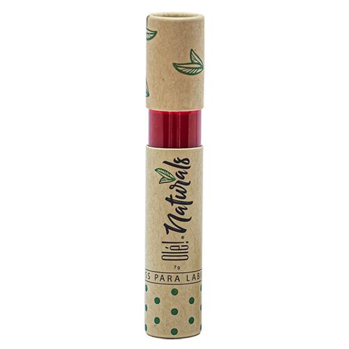 Olé! Naturals, lip gloss extra brillo para labios color Rojo, 7 gr