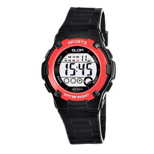 Reloj Infantil Slop SW85758 Negro y Rojo Unisex Para Dama