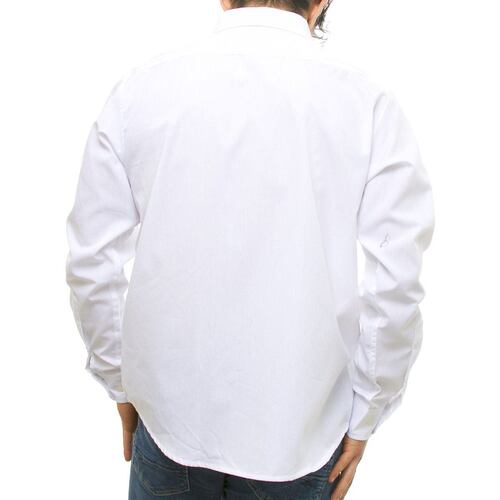 Camisa casual blanca lisa Polo Club talla extra-grande
