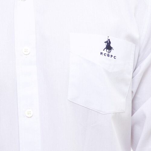 Camisa casual blanca lisa Polo Club talla extra-grande