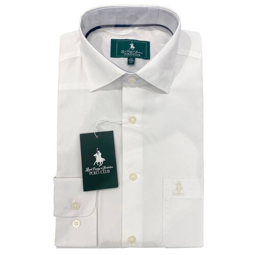 Camisa de vestir lisa blanca Polo Club G