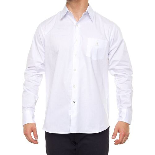 Camisa Polo Club Diseño Liso Blanca (Talla CH)