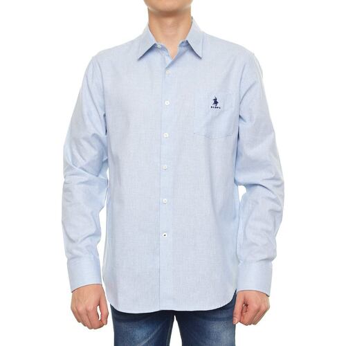 Camisa POLO CLUB Vestir Oxford Azul G para hombre