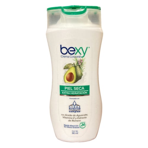 Crema Corporal 90ml Aguacate Vit E Romero Bexy Piel Seca Extra  Hidratación