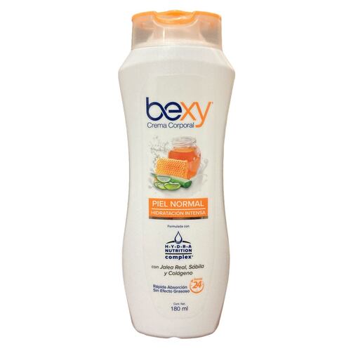 Crema Corporal 180ml Jalea Sábila Colágeno Bexy Piel Normal Hidratación Intensa