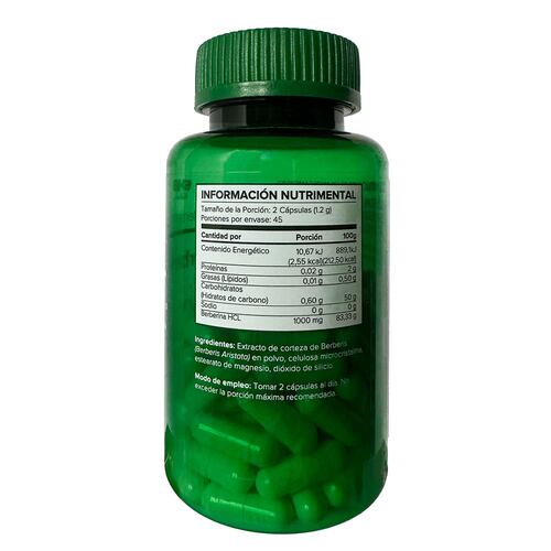 Suplemento Alimenticio Berberine 90 Cápsulas 5H8