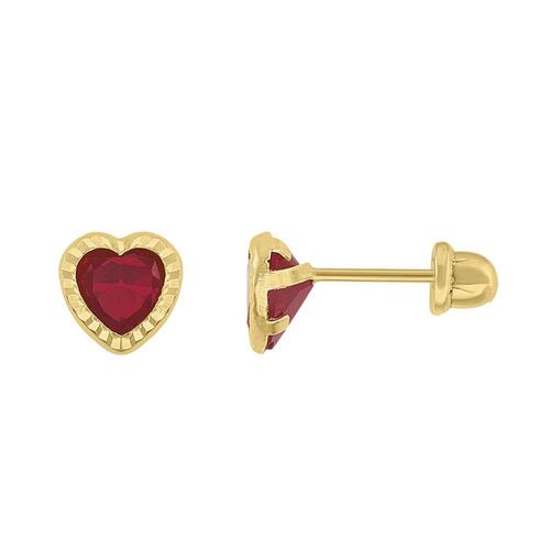 Broquel de oro de 14 k Corazón Velvet