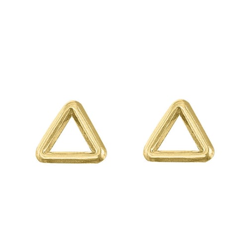 Aretes Silueta triángulo de oro de 14 k